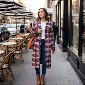 Charlie & Robin Multicolor Marled & Stitched Sweatercoat – Anthropologie –Size S